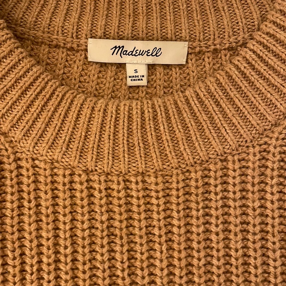 Madewell crewneck cable knit sweater
